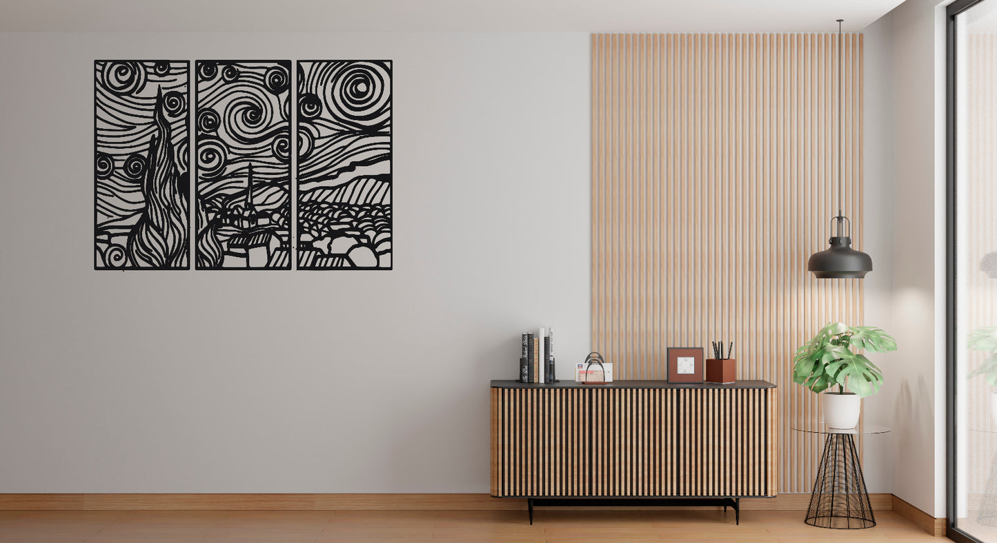 Wall Art Decor  Black Acrylic