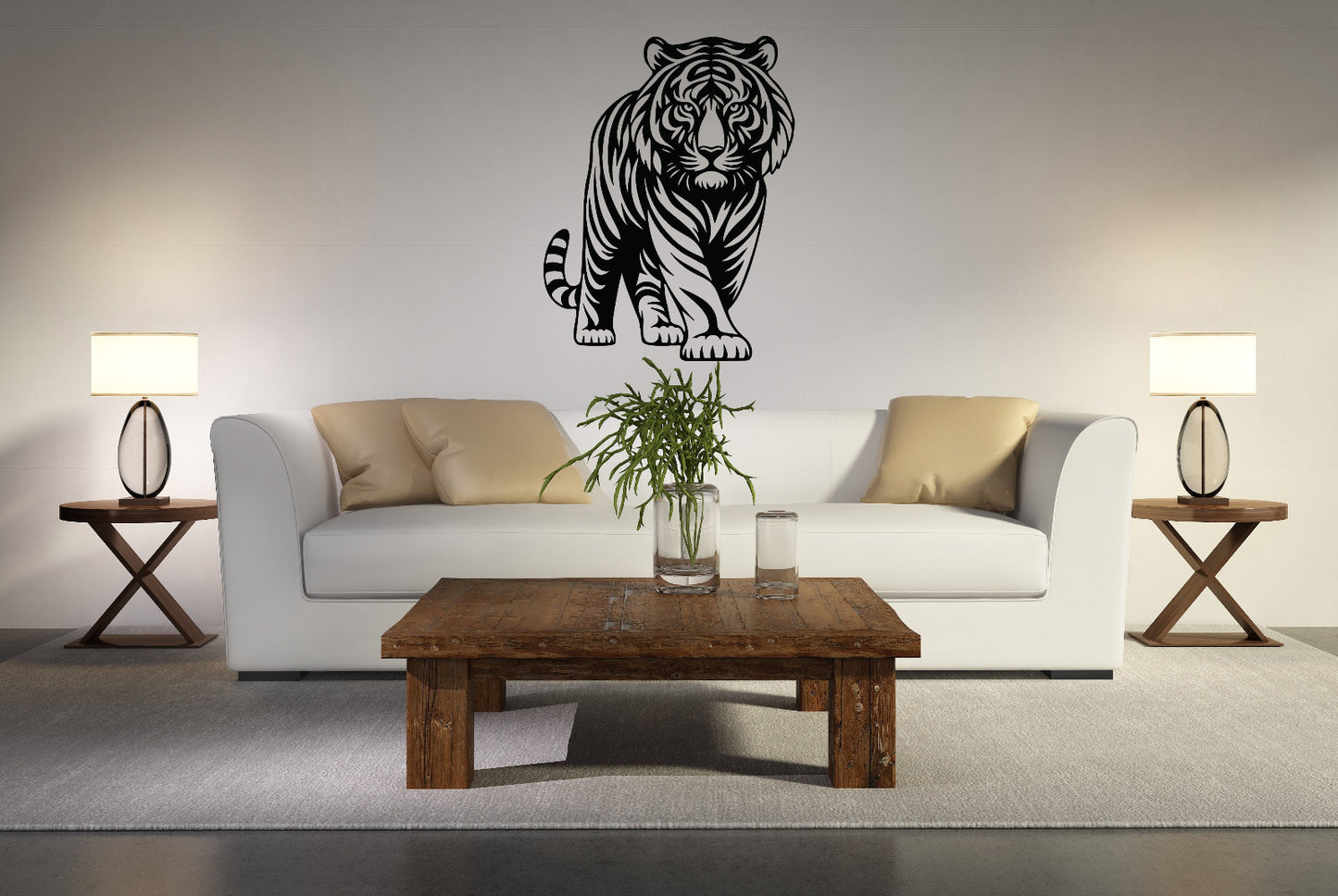 Tiger – Black Acrylic Laser Cut Wall Art