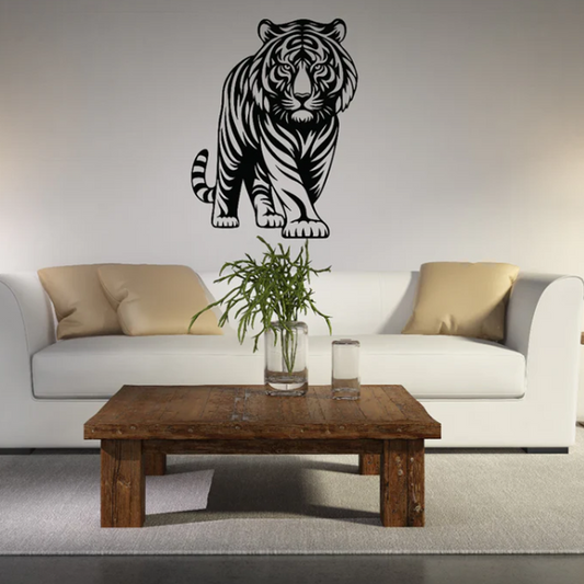 Tiger – Black Acrylic Laser Cut Wall Art