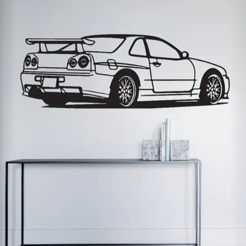 Car – Black Acrylic Laser Cut Wall Art