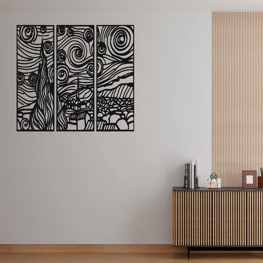 Wall Art Decor  Black Acrylic