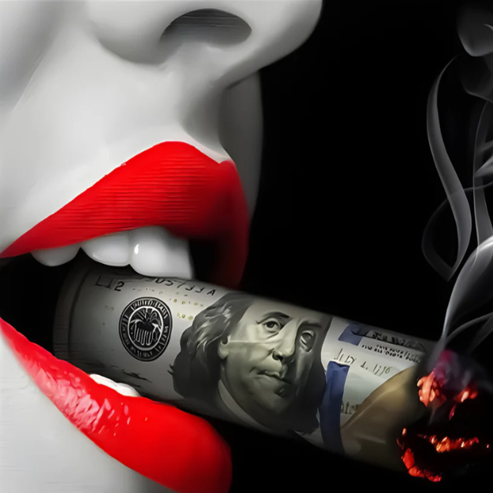 Smoke & Seduction" – Bold. Iconic. Unapologetic.– Modern Pop Art for Bold Spaces  Plexiglass Wall Print